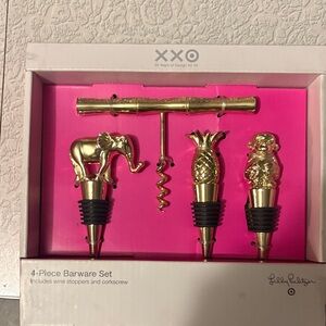 Lilly Pulitzer Gold 4-Piece Barware Set